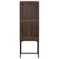 vidaXL Armario auxiliar con puerta de vidrio marrón roble 35x37x100 cm vidaXL Armario auxiliar con puerta de vidrio marrón roble 35x37x100 cm