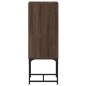 vidaXL Armario auxiliar con puerta de vidrio marrón roble 35x37x100 cm vidaXL Armario auxiliar con puerta de vidrio marrón roble 35x37x100 cm