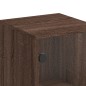 vidaXL Armario auxiliar con puerta de vidrio marrón roble 35x37x100 cm vidaXL Armario auxiliar con puerta de vidrio marrón roble 35x37x100 cm