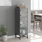 vidaXL Aparador con puertas de vidrio gris Sonoma 35x37x120 cm vidaXL Aparador con puertas de vidrio gris Sonoma 35x37x120 cm