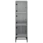 vidaXL Aparador con puertas de vidrio gris Sonoma 35x37x120 cm vidaXL Aparador con puertas de vidrio gris Sonoma 35x37x120 cm