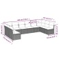 vidaXL Set de sofás de jardín 10 pzas cojines ratán sintético negro vidaXL Set de sofás de jardín 10 pzas cojines ratán sintético negro