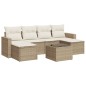 vidaXL Set sofás de jardín 7 piezas y cojines ratán sintético beige vidaXL Set sofás de jardín 7 piezas y cojines ratán sintético beige
