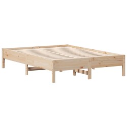 vidaXL Estructura de cama de madera maciza de pino 140x190 cm