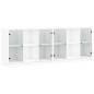 vidaXL Estantería con puertas madera de ingeniería negro 204x37x75 cm vidaXL Estantería con puertas madera de ingeniería negro 204x37x75 cm
