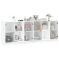 vidaXL Estantería con puertas madera de ingeniería negro 204x37x75 cm vidaXL Estantería con puertas madera de ingeniería negro 204x37x75 cm