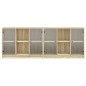 vidaXL Estantería con puertas madera roble Sonoma 204x37x75 cm
