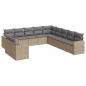 vidaXL Set de sofás de jardín 11pzas con cojines ratán sintético beige vidaXL Set de sofás de jardín 11pzas con cojines ratán sintético beige