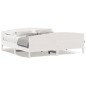 vidaXL Estructura cama cabecero madera maciza pino blanco 180x200 cm