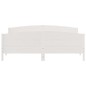 vidaXL Estructura cama cabecero madera maciza pino blanco 180x200 cm