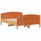 vidaXL Estructura cama con cabecero madera pino marrón cera 120x200 cm