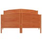 vidaXL Estructura cama con cabecero madera pino marrón cera 120x200 cm