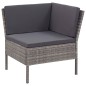 vidaXL Set de muebles de jardín 6 pzas y cojines ratán sintético gris vidaXL Set de muebles de jardín 6 pzas y cojines ratán sintético gris