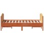 vidaXL Estructura cama con cabecero madera pino marrón cera 120x200 cm