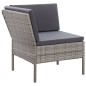 vidaXL Set de muebles de jardín 6 pzas y cojines ratán sintético gris vidaXL Set de muebles de jardín 6 pzas y cojines ratán sintético gris
