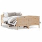 vidaXL Estructura de cama con cabecero madera maciza pino 140x200 cm