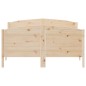 vidaXL Estructura de cama con cabecero madera maciza pino 140x200 cm