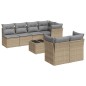 vidaXL Juego de sofás de jardín con cojines beige 8 pzas ratán PE vidaXL Juego de sofás de jardín con cojines beige 8 pzas ratán PE