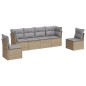 vidaXL Juego de sofás jardín con cojines 6 pzas ratán sintético beige vidaXL Juego de sofás jardín con cojines 6 pzas ratán sintético beige