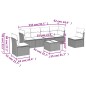 vidaXL Set de comedor de jardín 7 pzas y cojines ratán sintético negro vidaXL Set de comedor de jardín 7 pzas y cojines ratán sintético negro