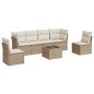 vidaXL Set sofás de jardín 7 piezas y cojines ratán sintético beige vidaXL Set sofás de jardín 7 piezas y cojines ratán sintético beige