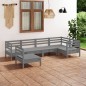 vidaXL Juego de muebles de jardín 6 piezas madera maciza de pino gris vidaXL Juego de muebles de jardín 6 piezas madera maciza de pino gris