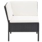 vidaXL Set muebles de jardín 6 piezas y cojines ratán sintético negro vidaXL Set muebles de jardín 6 piezas y cojines ratán sintético negro