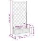 vidaXL Jardinera con enrejado madera maciza de abeto negro vidaXL Jardinera con enrejado madera maciza de abeto negro