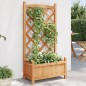 vidaXL Jardinera con enrejado de madera maciza de abeto marrón vidaXL Jardinera con enrejado de madera maciza de abeto marrón