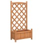 vidaXL Jardinera con enrejado de madera maciza de abeto marrón vidaXL Jardinera con enrejado de madera maciza de abeto marrón