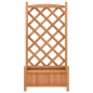 vidaXL Jardinera con enrejado de madera maciza de abeto marrón vidaXL Jardinera con enrejado de madera maciza de abeto marrón