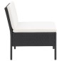 vidaXL Set muebles de jardín 6 piezas y cojines ratán sintético negro vidaXL Set muebles de jardín 6 piezas y cojines ratán sintético negro