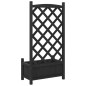vidaXL Jardinera con enrejado madera maciza de abeto negro