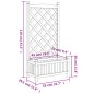 vidaXL Jardinera con enrejado madera maciza de abeto negro