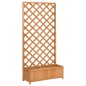 vidaXL Jardinera con enrejado de madera maciza de abeto marrón vidaXL Jardinera con enrejado de madera maciza de abeto marrón