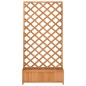 vidaXL Jardinera con enrejado de madera maciza de abeto marrón vidaXL Jardinera con enrejado de madera maciza de abeto marrón