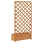 vidaXL Jardinera con enrejado de madera maciza de abeto marrón vidaXL Jardinera con enrejado de madera maciza de abeto marrón