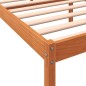 vidaXL Cama para mayores madera maciza de pino marrón cera 90x200 cm vidaXL Cama para mayores madera maciza de pino marrón cera 90x200 cm