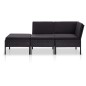 vidaXL Set de muebles de jardín 3 pzas y cojines ratán sintético negro vidaXL Set de muebles de jardín 3 pzas y cojines ratán sintético negro