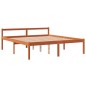 vidaXL Cama para mayores madera maciza de pino marrón cera 160x200 cm vidaXL Cama para mayores madera maciza de pino marrón cera 160x200 cm