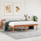 vidaXL Cama para mayores madera maciza de pino marrón cera 160x200 cm vidaXL Cama para mayores madera maciza de pino marrón cera 160x200 cm