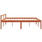 vidaXL Cama para mayores madera maciza de pino marrón cera 160x200 cm vidaXL Cama para mayores madera maciza de pino marrón cera 160x200 cm