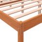 vidaXL Cama para mayores madera maciza de pino marrón cera 160x200 cm vidaXL Cama para mayores madera maciza de pino marrón cera 160x200 cm