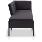 vidaXL Set de muebles de jardín 3 pzas y cojines ratán sintético negro vidaXL Set de muebles de jardín 3 pzas y cojines ratán sintético negro