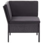 vidaXL Set de muebles de jardín 3 pzas y cojines ratán sintético negro vidaXL Set de muebles de jardín 3 pzas y cojines ratán sintético negro
