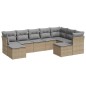 vidaXL Set de sofás de jardín 9 pzas con cojines ratán sintético beige vidaXL Set de sofás de jardín 9 pzas con cojines ratán sintético beige