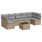 vidaXL Juego de sofás de jardín con cojines beige 8 pzas ratán PE vidaXL Juego de sofás de jardín con cojines beige 8 pzas ratán PE