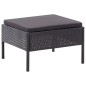 vidaXL Set de muebles de jardín 3 pzas y cojines ratán sintético negro vidaXL Set de muebles de jardín 3 pzas y cojines ratán sintético negro