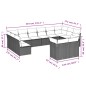 vidaXL Set de sofás de jardín 12 piezas cojines ratán sintético negro vidaXL Set de sofás de jardín 12 piezas cojines ratán sintético negro