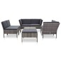 vidaXL Set de muebles de jardín 8 pzas y cojines ratán sintético gris